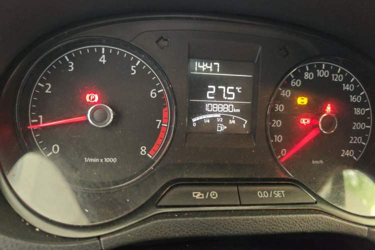 Used Volkswagen Polo 2014 1.4L Manual Fashion Edition Odometer Close Up