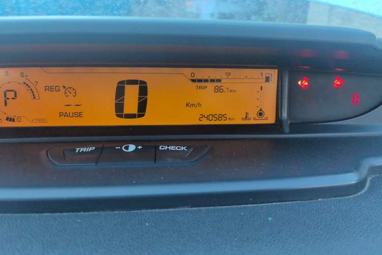 Used Citroen C-Quatre 2016 Classic Sedan 1.6L Automatic Prestige Model Odometer Close Up