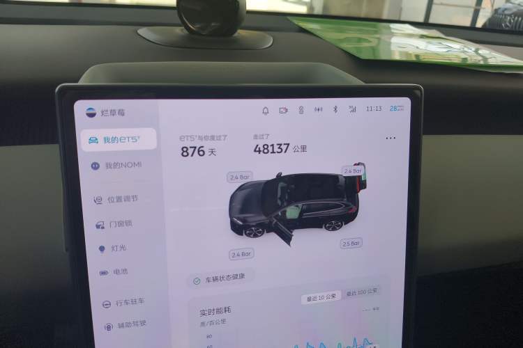 Used Nio ET5T 2023 75 kWh Touring Odometer Close Up