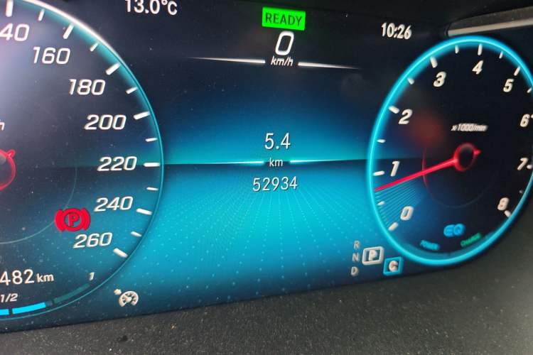 Used Mercedes-Benz C-Class 2021 C 260 L Sport Edition Odometer Close Up