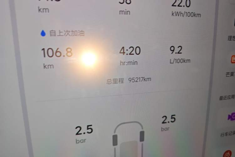 Used Li Auto L9 2022 Max model Odometer Close Up