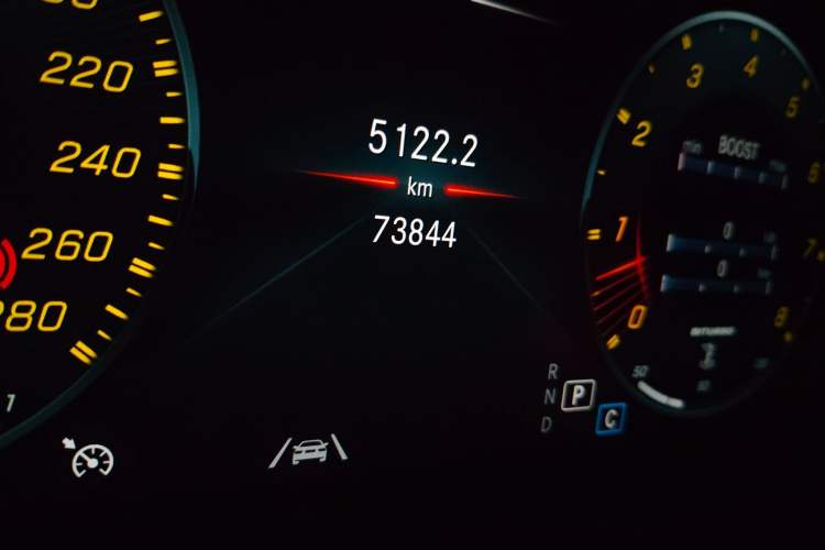 Used Mercedes-Benz GLC AMG 2022 AMG GLC 43 4MATIC Odometer Close Up