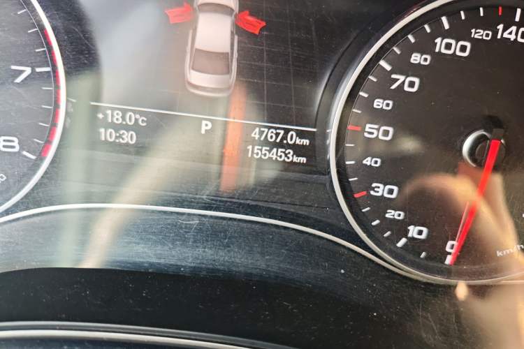 Used Audi A6L 2016 TFSI Comfort Model Odometer Close Up