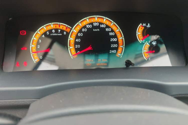 Used BYD F3 2014 1.5L Manual Luxury Model Odometer Close Up