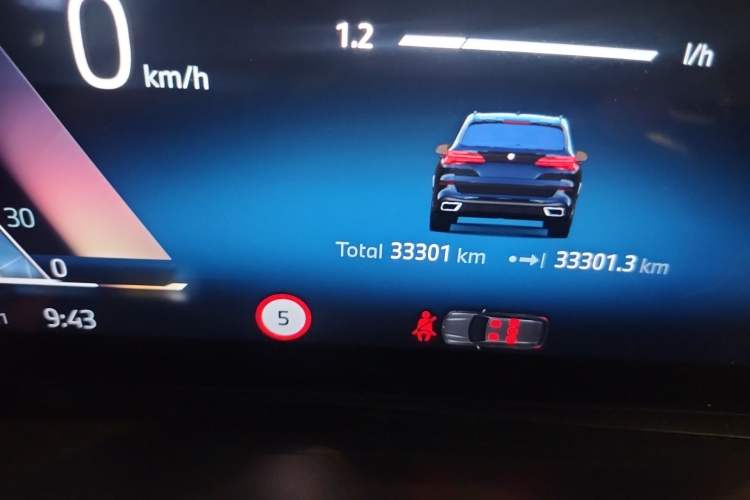 Used BMW X5 2023 xDrive 30Li Luxury M Sport Night Edition Package Odometer Close Up