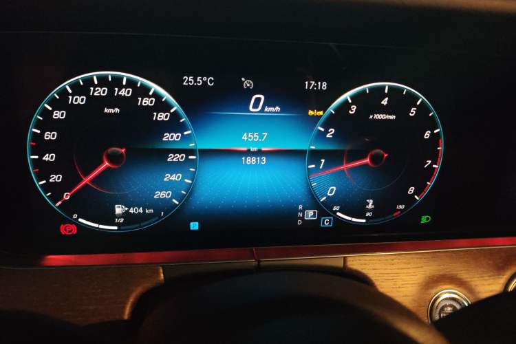 Used Mercedes-Benz E-Class 2023 Updated E 300 L Luxury Edition Odometer Close Up