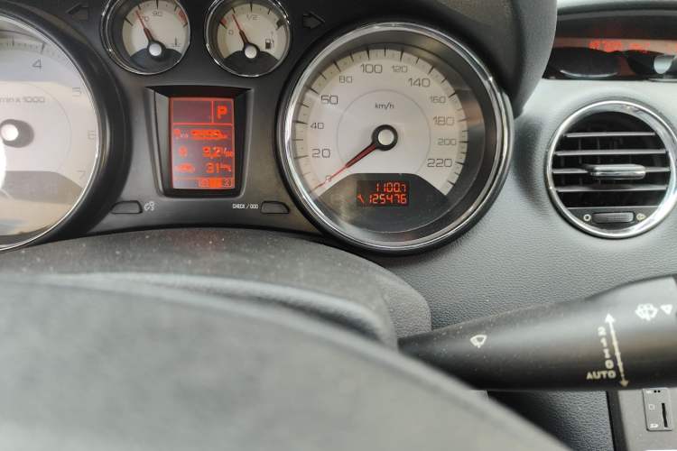 Used Peugeot 408 2011 1.6L Automatic Comfort Edition Odometer Close Up