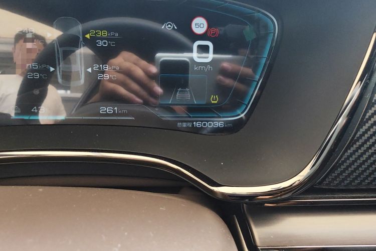 Used BYD Han 2020 EV Long-Range Luxury Model Odometer Close Up