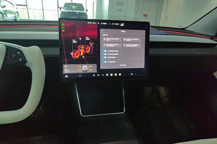 Used Tesla Model Y 2025 Long-Range All-Wheel-Drive Version Audio And AC Panel