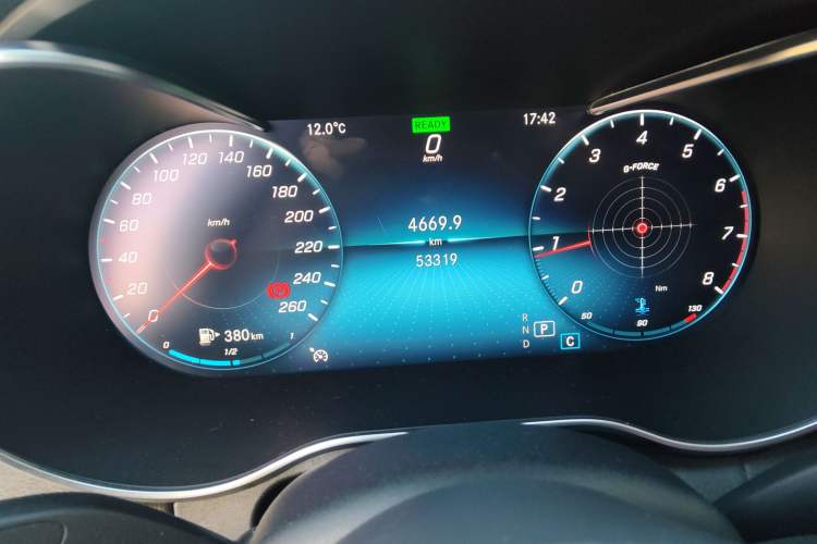 Used Mercedes-Benz C-Class 2019 Restyled C 260 L Sport Edition Odometer Close Up