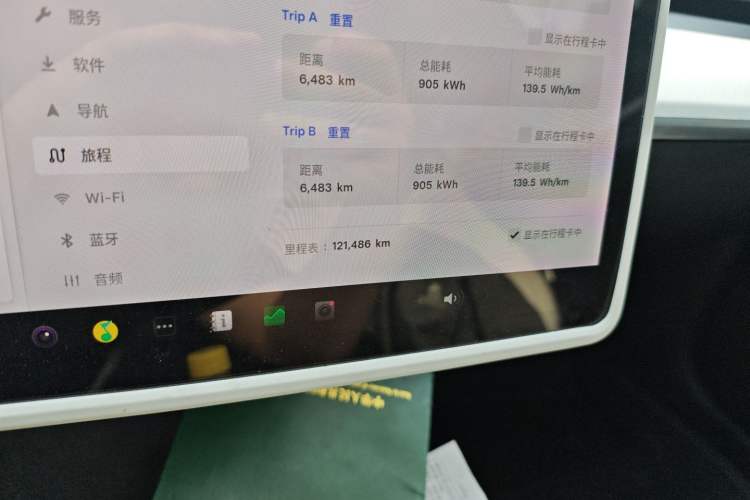 Used Tesla Model 3 2021 Performance High-Performance All-Wheel-Drive Version Odometer Close Up