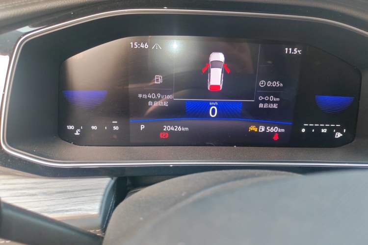 Used Volkswagen Sagitar 2025 300TSI DSG Excellence Edition Odometer Close Up