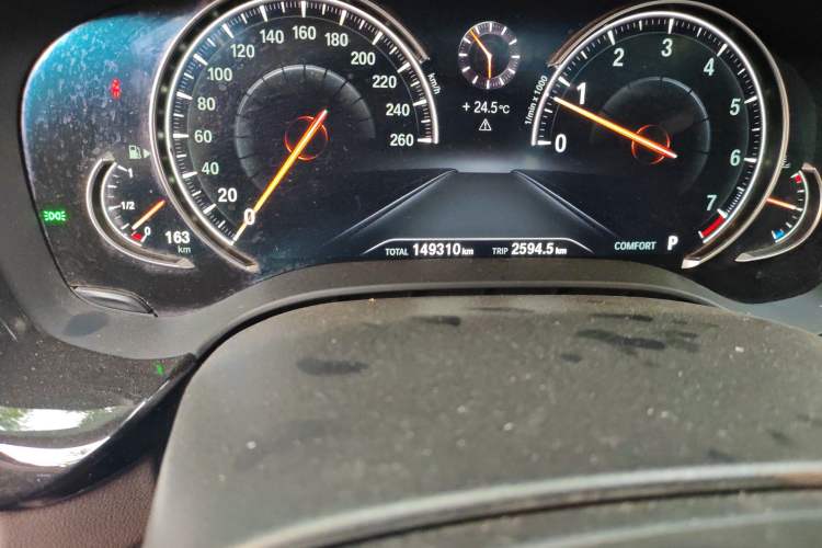 Used BMW 5 Series 2018 530Li Leading Edition Luxury Package Odometer Close Up