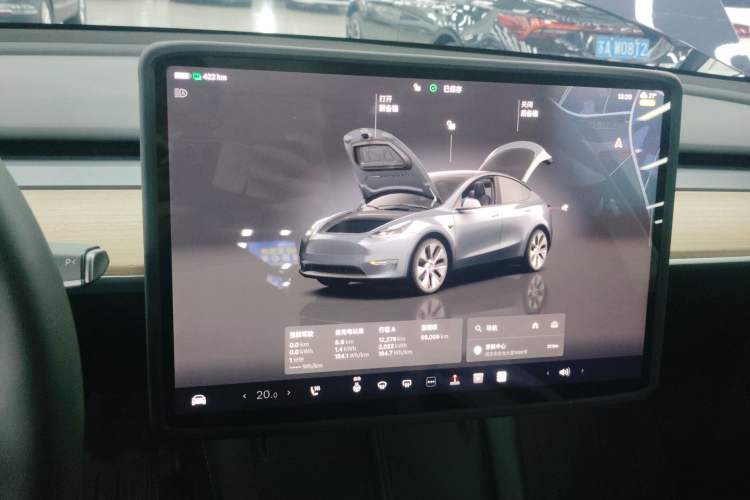Used Tesla Model Y 2023 Long-Range All-Wheel-Drive Version Audio And AC Panel
