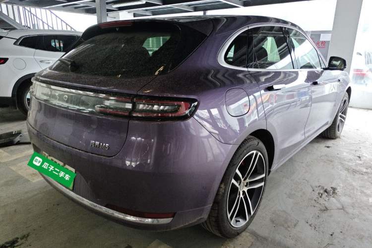 Used Hima AITO M5 2025 Extended-Range Ultra All-Wheel-Drive Version Rear Right 45 Deg