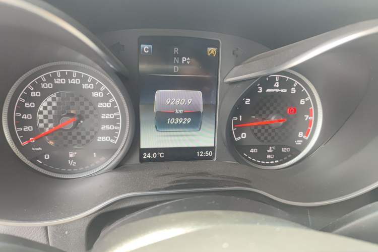 Used Mercedes-Benz GLC AMG 2017 AMG GLC 43 4MATIC Coupe SUV Odometer Close Up