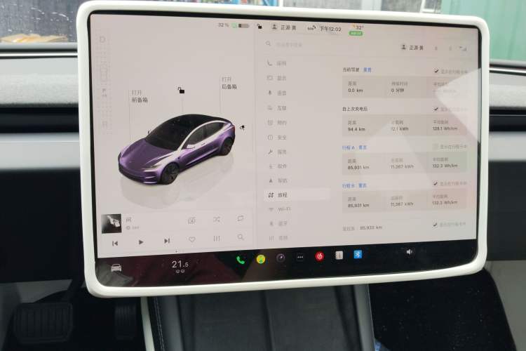 Used Tesla Model 3 2023 Rear-Wheel-Drive Version Audio And AC Panel