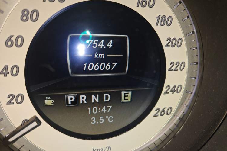 Used Mercedes-Benz C-Class 2010 C 200K Standard Model Odometer Close Up