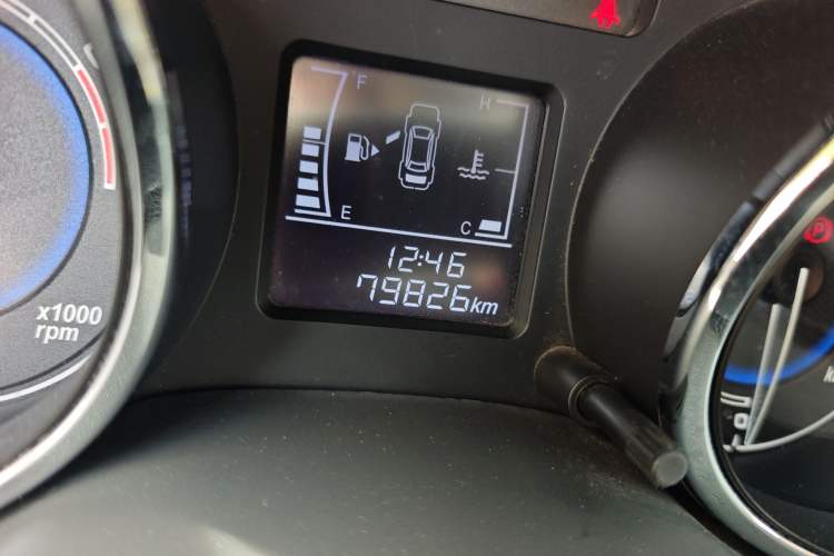 Used Chery E3 2015 1.5L Manual ZhiShang Model Odometer Close Up