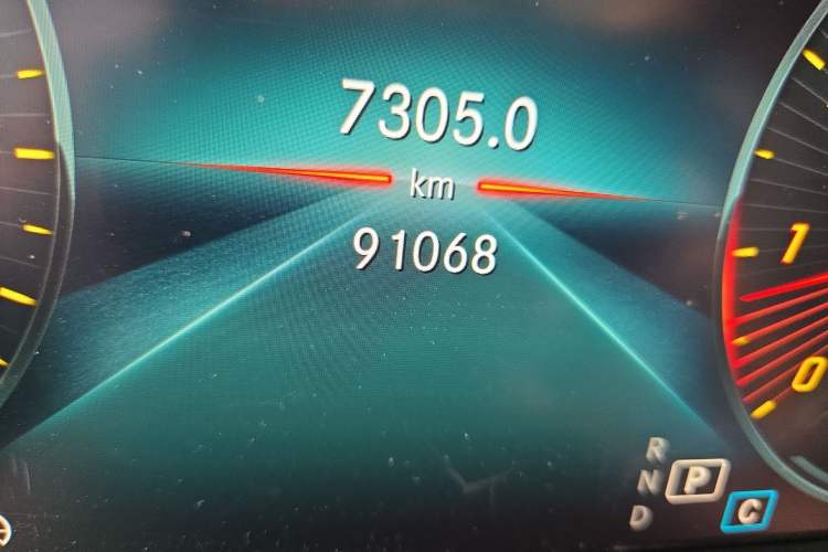 Used Mercedes-Benz C-Class 2021 C 260 L Sport Edition Star Collection Odometer Close Up