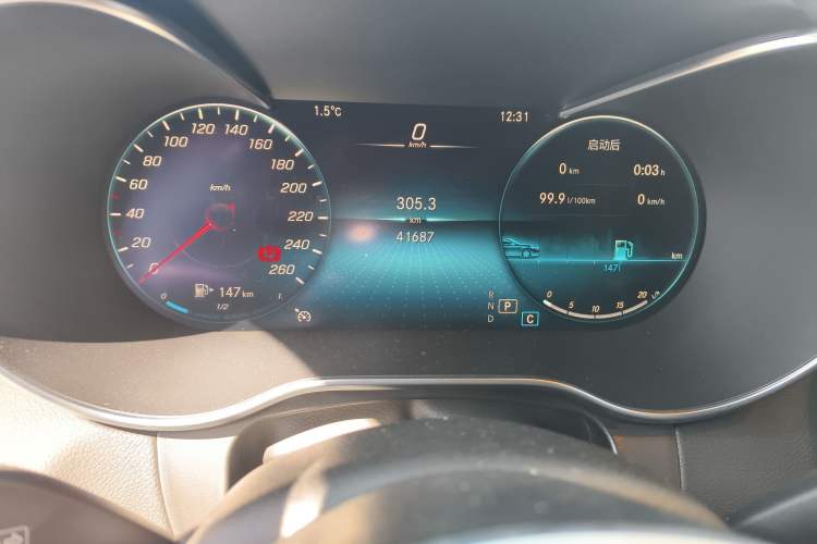 Used Mercedes-Benz GLC 2022 Facelifted GLC 260 L 4MATIC Dynamic Edition Odometer Close Up