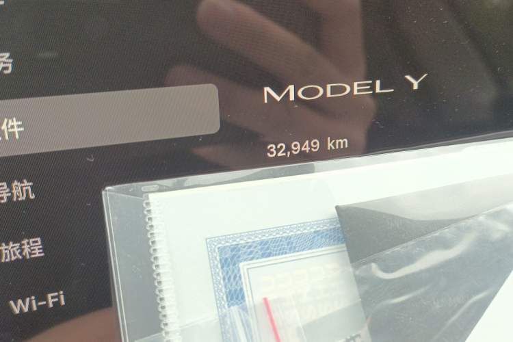 Used Tesla Model Y 2024 Rear-Wheel-Drive Version Odometer Close Up