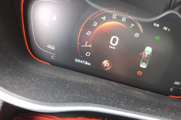 Used Geely Auto Binray 2018 14T CVT Binyi Edition Odometer Close Up