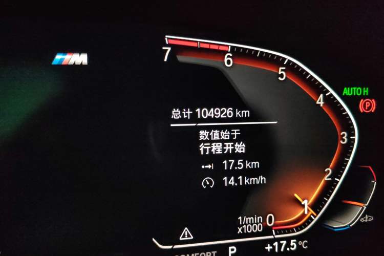 Used BMW 5 Series 2020 530Li Leading Model M Sport Package Odometer Close Up