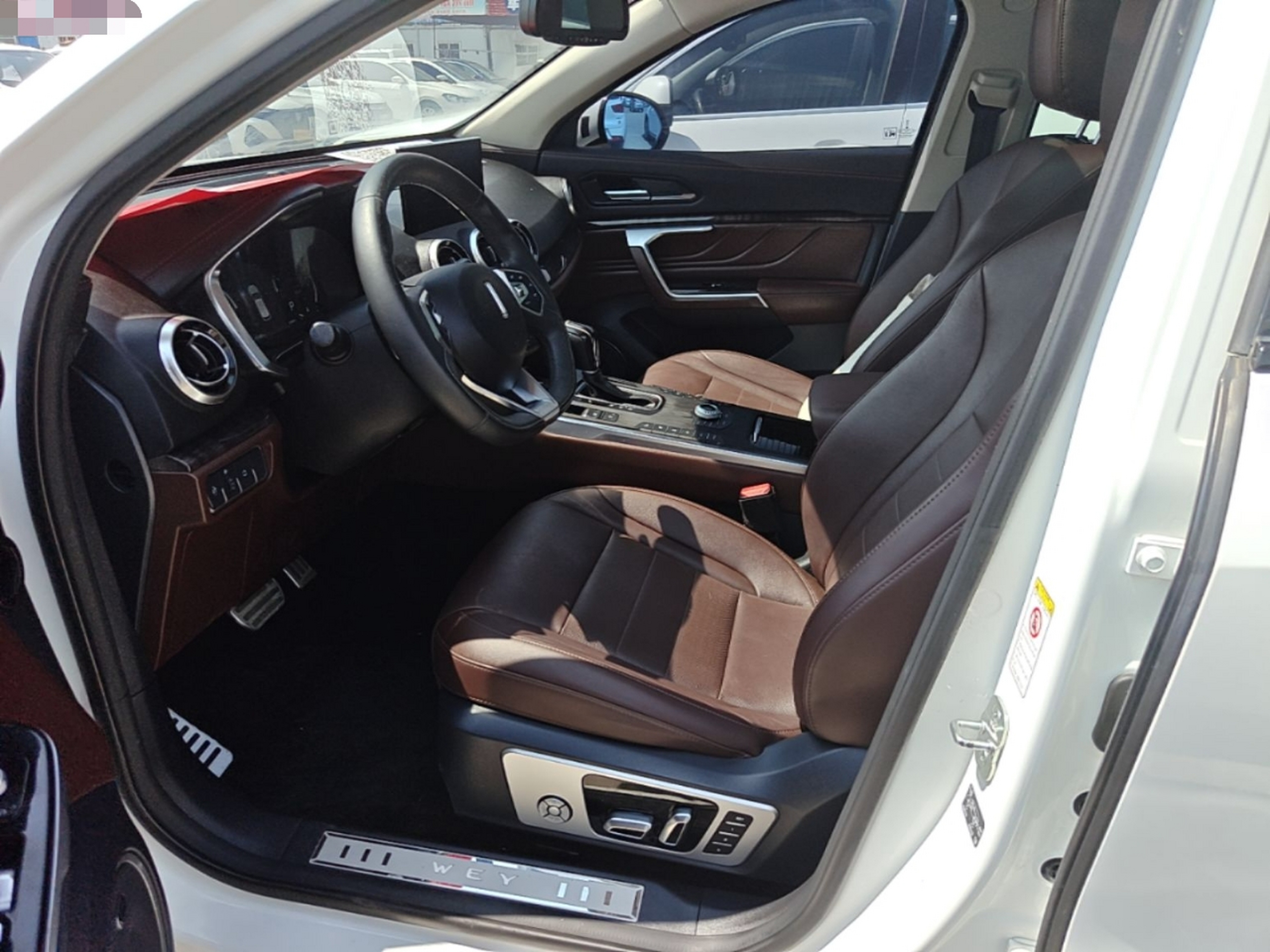 Vordere Reihe im Auto