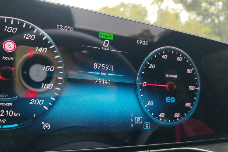 Used Mercedes-Benz EQC 2021 EQC 350 4MATIC Odometer Close Up