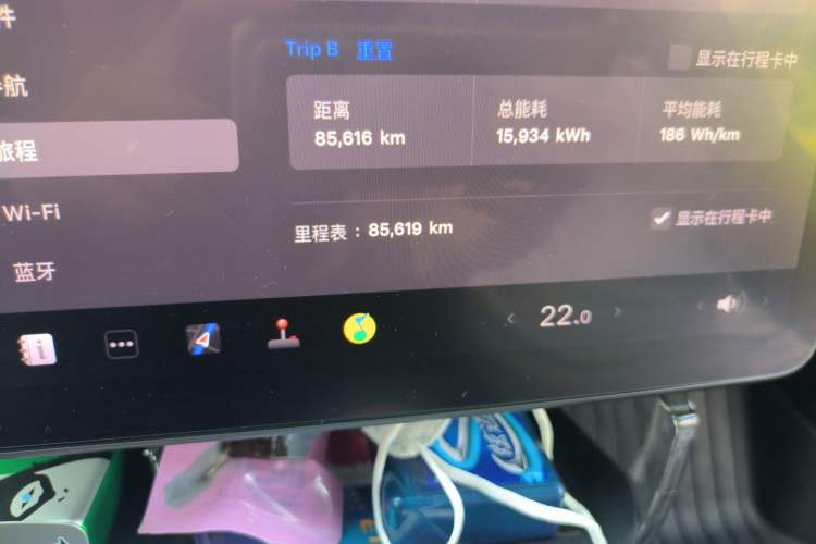 Used Tesla Model Y 2021 Performance High-Performance All-Wheel-Drive Version Odometer Close Up