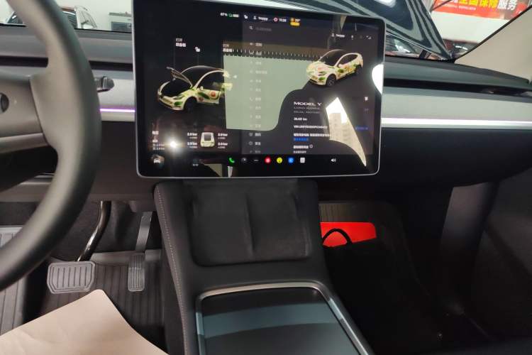 Used Tesla Model Y 2023 Long-Range All-Wheel-Drive Version Audio And AC Panel