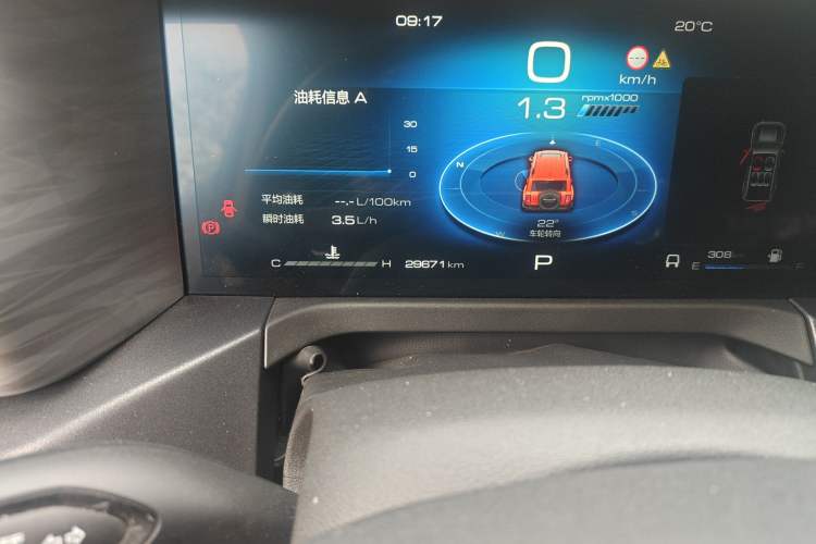 Used Tank 300 2021 City Edition 2.0T My Vision Model Odometer Close Up