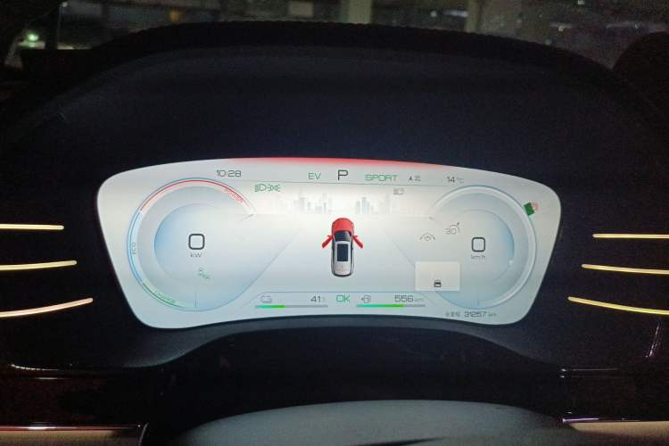 Used BYD Tang New Energy 2022 DM-p 215 km All-Wheel-Drive Deluxe Model Odometer Close Up