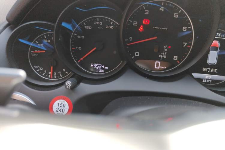 Used Porsche Cayenne 2015 Cayenne 3.0T Odometer Close Up