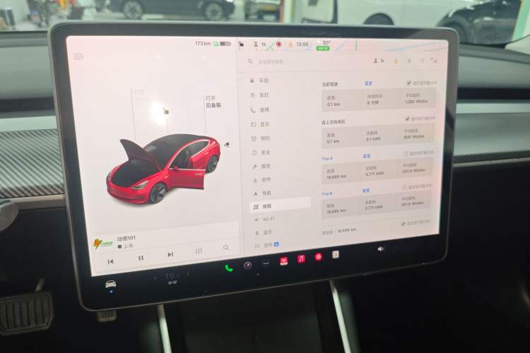 Used Tesla Model 3 2020 Standard Range Rear-Wheel Drive Upgraded Version Audio And AC Panel