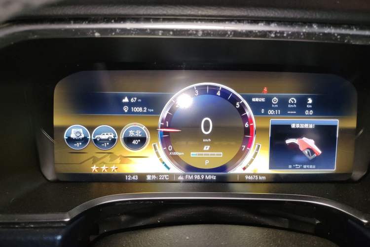 Used BAIC Off-Road BJ40 2019 2.3T Automatic Four-Wheel Drive Ring the Tower Champion Edition China VI Instrument Cluster