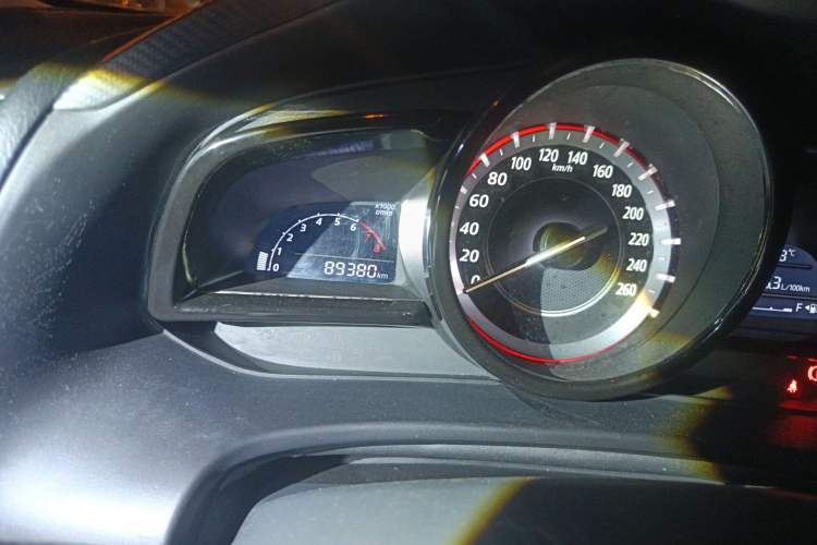 Used Mazda 3 Axela 2014 Sedan 1.5L Manual Comfort Model Odometer Close Up