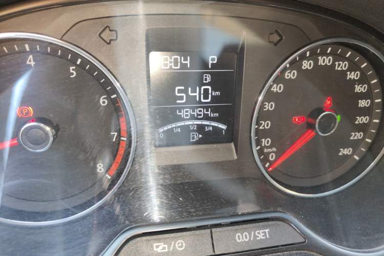 Used Volkswagen Polo 2016 1.6L Automatic Comfort Model Odometer Close Up