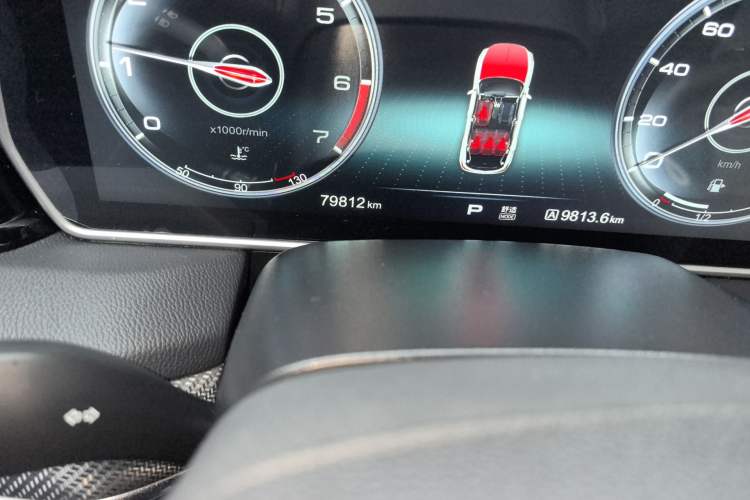 Used Hongqi HS5 2019 2.0T Smart Connect Flagship Edition Odometer Close Up