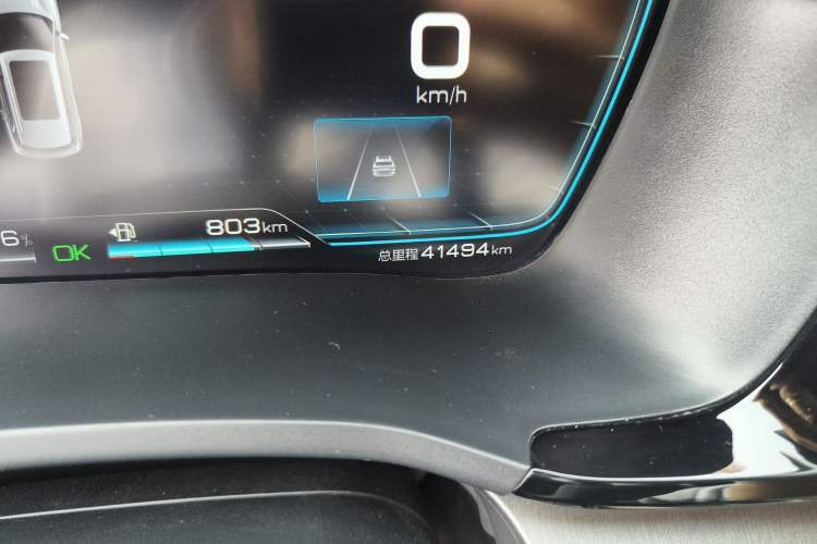 Used BYD Song PLUS New Energy 2021 DM-i 110KM Flagship PLUS Odometer Close Up