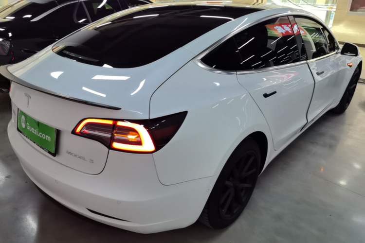 Used Tesla Model 3 2019 Standard Range Rear-Drive Upgraded Version Rear Right 45 Deg
