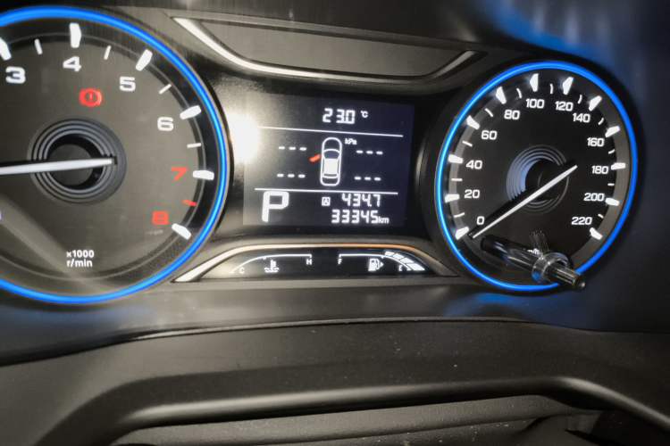 Used GAC Trumpchi GS3 2019 235T Automatic Elite Edition Odometer Close Up