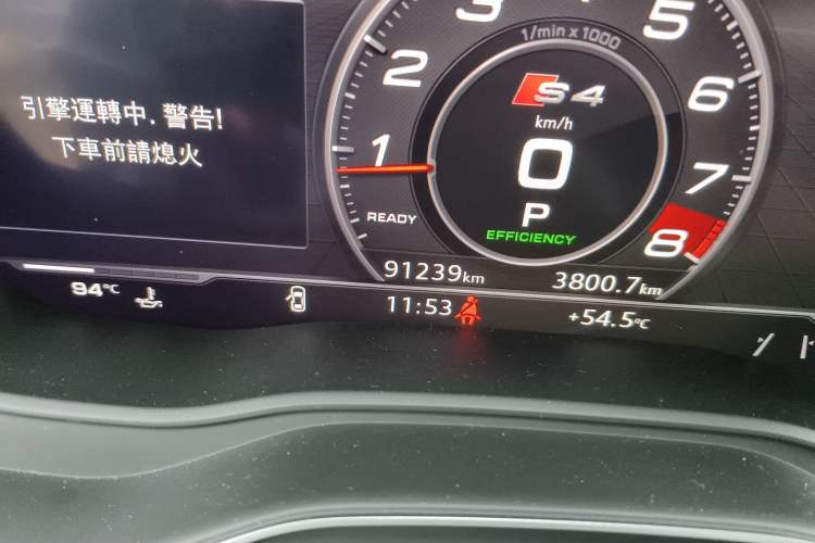 Used Audi S4 2018 S4 3.0TFSI Odometer Close Up