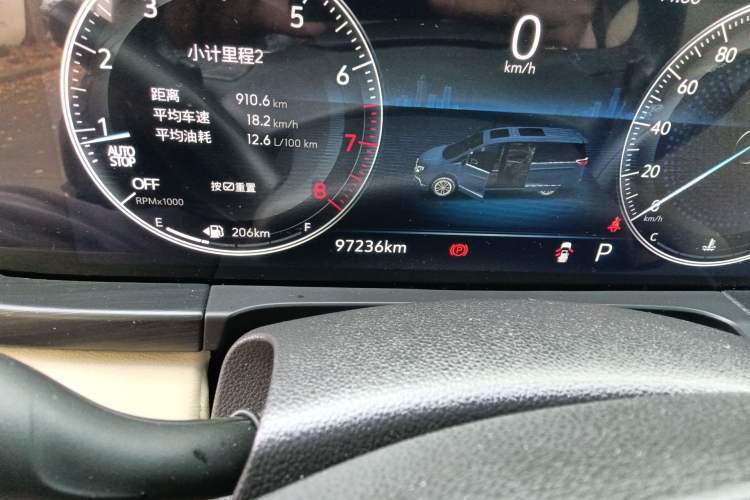 Used Buick GL8 2022 ES Land Cruiser 653T Luxury Model Odometer Close Up