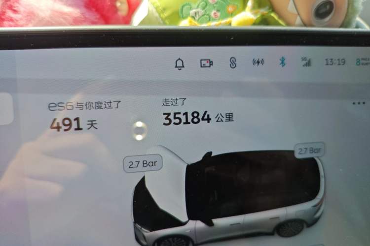 Used Nio ES6 2024 75 kWh Odometer Close Up