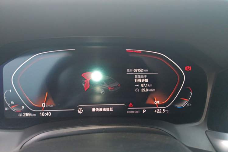 Used BMW 3 Series 2022 320Li M Sport Package Odometer Close Up