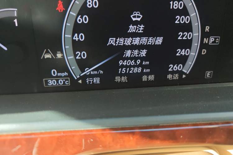 Used Mercedes-Benz S-Class 2010 S 300 L Luxury Model Odometer Close Up