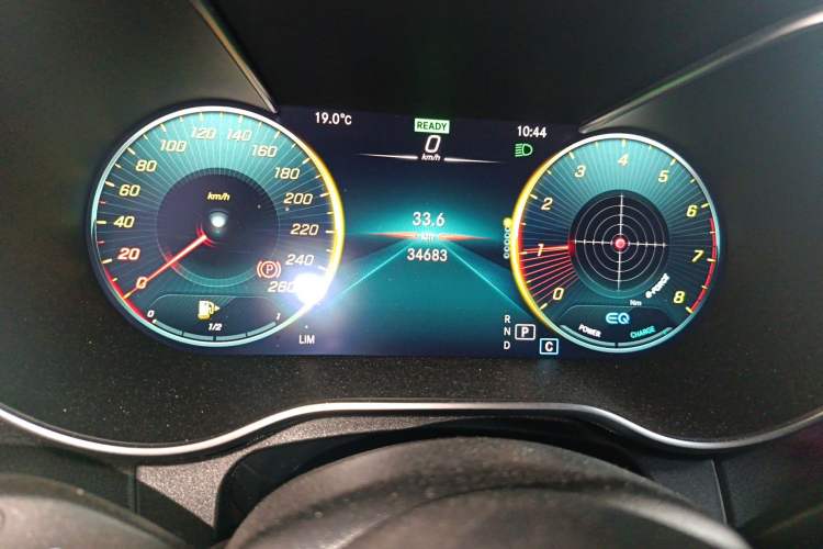 Used Mercedes-Benz C-Class 2021 C 260 Coupe Odometer Close Up