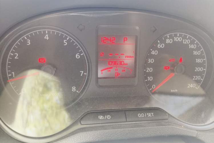 Used Volkswagen Polo 2013 1.4L Automatic Comfort Edition Odometer Close Up